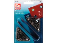 Prym 40 Ösen und Scheiben MS 5,0 mm - altgoldfarben