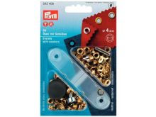 Prym 50 Ösen und Scheiben 4,0mm - gold
