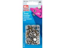 Prym 20 Druckknöpfe Jersey 10mm - silberfarben