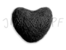 Filz-Applikation "Herzchen" 26mm schwarz