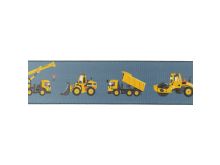 Gummiband ca. 40 mm - Baufahrzeuge - jeans
