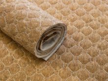 Kork Coupon ca. 50 cm x 65 cm - kleine Rauten und Kreise nahtgesteppt - weiß