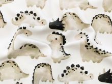 Jersey Digitaldruck - Dinos - weiß