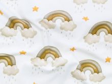 Jersey Digitaldruck - Wolken - weiß