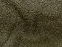 Bouclé Mantelstoff - uni - olivgrün