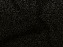 Bouclé Mantelstoff - uni - schwarz