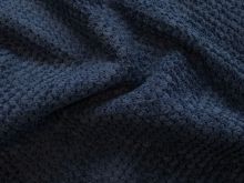 Dekosamt Swafing Parma - Wabenstruktur - dunkelblau