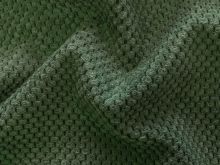 Dekosamt Swafing Parma - Wabenstruktur - tannengrün