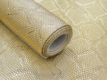 Struktur Kunstleder Coupon ca. 50 cm x 70 cm - Cobra - gold