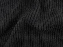 Grobes Ripp-Strick Bündchen im Schlauch - meliert - dunkelgrau