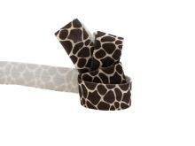 Elastisches Schrägband/Falzband bedruckt 15mm - Giraffe - braun - beige