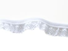 Spitzen- Rüsche 20 mm - uni - weiß