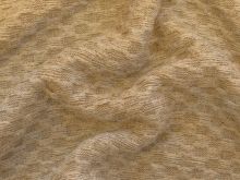 Strickstoff in Waffeloptik in einem hellen Karamellton, ideal für Kleidung und Accessoires."






