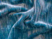 Samt Dyemondo - elastischer Velvet gecrasht - blau