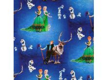 Jersey Digitaldruck - Frozen - blau