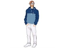 Schnittmuster Berlin Papierschnittmuster - Hoodie 'Emil' - Größe 44-58 - Herren