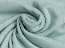  Baumwolle-Feinstrick - Pointoille Lochmuster - aqua