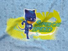 Nahaufnahme von Jersey Swafing PJ Masks-Pyjamahelden PANEL ca. 50 x 60 cm - blau