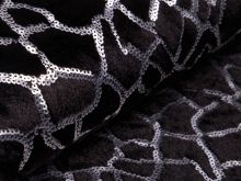 Fur Zottel-Wellnessfleece mit Pailletten - Animalprint - schwarz