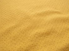 Musselin Baumwolle Double Gauze Broderie - Lochstickerei - kleine Blumen - gelb