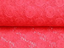  Hochwertige Spitze - Kreis-Muster - uni rot