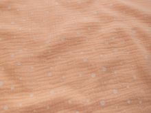  Musselin Baumwolle - kleine Pünktchen - lachsrosa