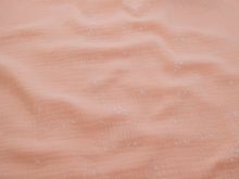  Musselin Baumwolle - Giraffen und Elefanten - lachsrosa