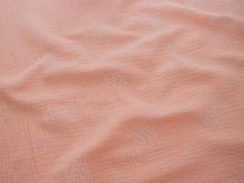  Musselin Baumwolle - niedliche Leoparden - lachsrosa