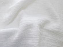 Musselin Baumwolle Double Gauze Dobby - kleine Pünktchen - weiß