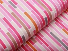 Jersey Swafing Woody by Steinbeck - Mosaikstreifen - rosa/beige/ocker