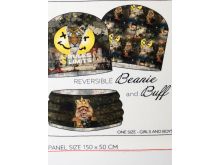  French Terry Digitaldruck Stenzo PANEL ca. 50 cm x 150 cm - DIY your Beanie and Buff - Löwe - grün