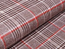 Wollstoff - Karos - beige