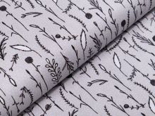 Webware Baumwolle Patchwork - Gräser - grau