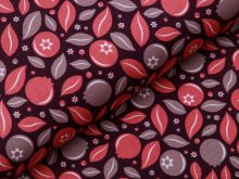 Jersey Swafing Blueberry Crush by Lycklig Design - Blaubeeren und Blätter - aubergine