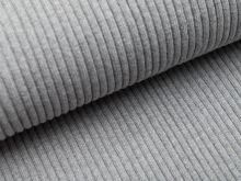Grobes Ripp-Strick Bündchen im Schlauch - meliert grau