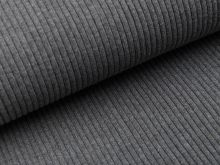 Grobes Ripp-Strick Bündchen im Schlauch - meliert dunkles grau