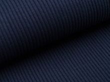 Grobes Ripp-Strick Bündchen im Schlauch - navy
