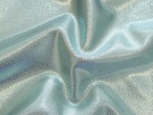 Elastischer Funktionsjersey mit Foliendruck - kleine Punkte - eisblau