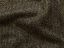 Jacquard mit samtiger Rippenstruktur - Fischgrätmuster - olivgrün