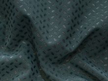  Leicht elastischer Hosenstoff - mit Gumminoppen - dunkelgrün