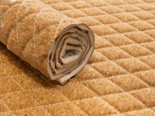 Kork Coupon ca. 50 cm x 65 cm - Rautenmuster nahtgesteppt - weiß