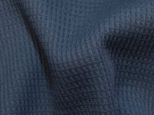 Jersey Waffeloptik  - uni - blau