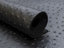 Struktur Kunstleder Coupon Aurora Swafing ca. 50 cm x 67 cm - Noppen - metallic schwarz