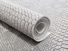Struktur Kunstleder Coupon ca. 50 cm x 70 cm - Reptiloptik - grau