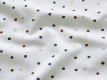 Jersey - unregelmäßige Punkte - wollweiß