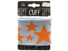 Elastisches Fertigbündchen 1,10m - Sterne - altgrau