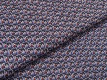 Webware Popeline Baumwolle - Seerosen - anthrazit/blau