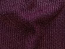 Nahaufnahme von Waffelstrick-Jersey - Knitted Anastasia - brombeere Meliert
