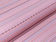 Jersey  - Fantasy Streifen - rosa