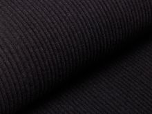 Grobes Ripp-Strick Bündchen im Schlauch - meliert dunkles grau
